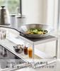 Yamazaki Kitchen Stovetop Back Rack with Exhaust Vent x D18 x Plate Tall Kitchen 5652 Cover, 75cm, White, Approx. W82.5 H15cm, Compatible, Rack,