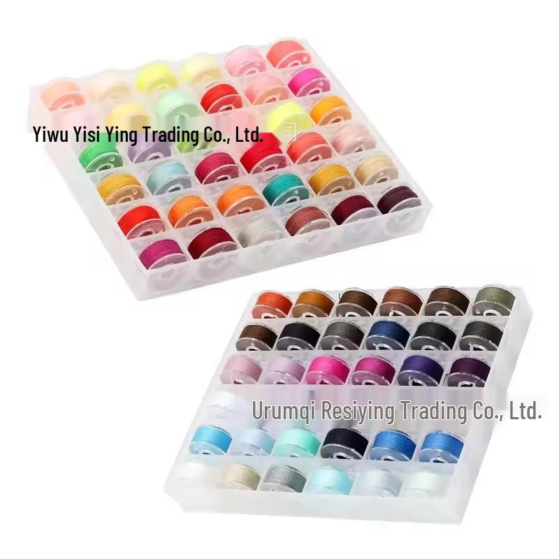 Household Bobbin Thread Set: 25/36 Spool Kit for Sewing Machines