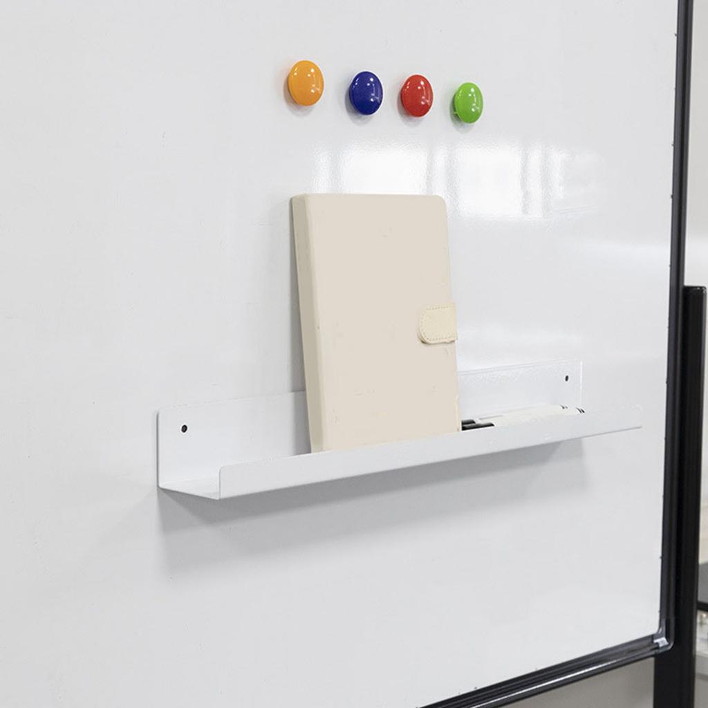 Magnetic Shelf 43cm Floating Holder for Book Metal Storage   with Anti Slip Raised Lip for Classroom Whiteboard   Refrigerator Side Washe