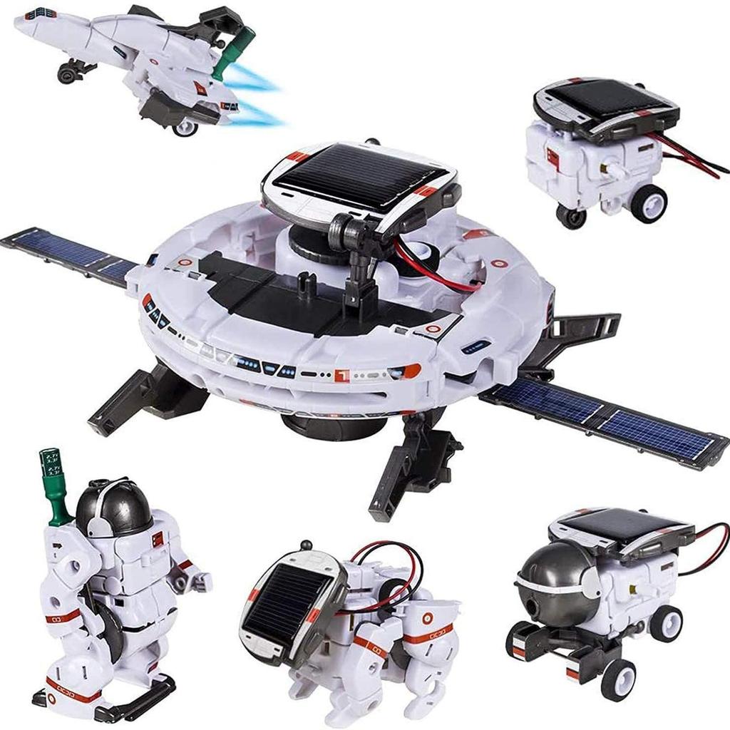 Solar-Powered 13-in-1 Educational Toy Car & 6-in-1 Space Robot Kit