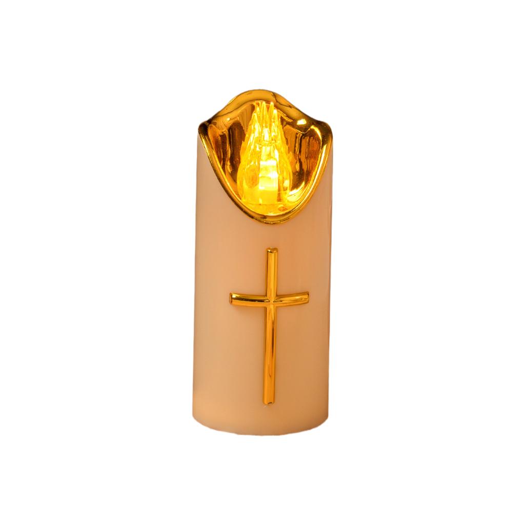 LED Memorial Candle Light, Flashing Effect Like A Real Candle, Reusable, Suitable For Cemetery Memorials, Battery Powered, Animal Memorial Tomb Light.