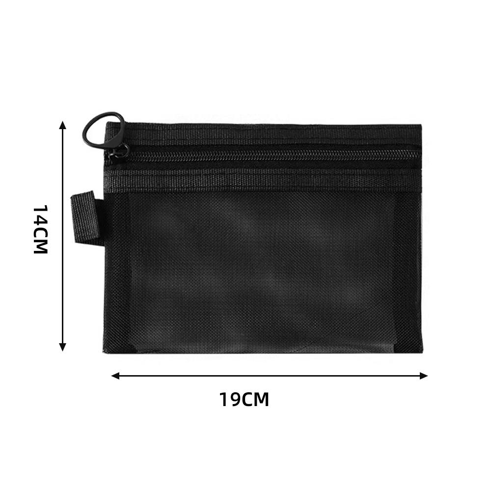 Mesh Clear Cosmetic Bags Square Zipper Bag Makeup Bag Pencil Cases Wash Pouch Portable Travel Toiletry Organizer Storage Pouch