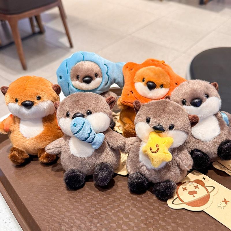Otter Pendant Doll Plush Toy Birthday Gift Bag Hanging Birthday Gift Couple Small Keychain
