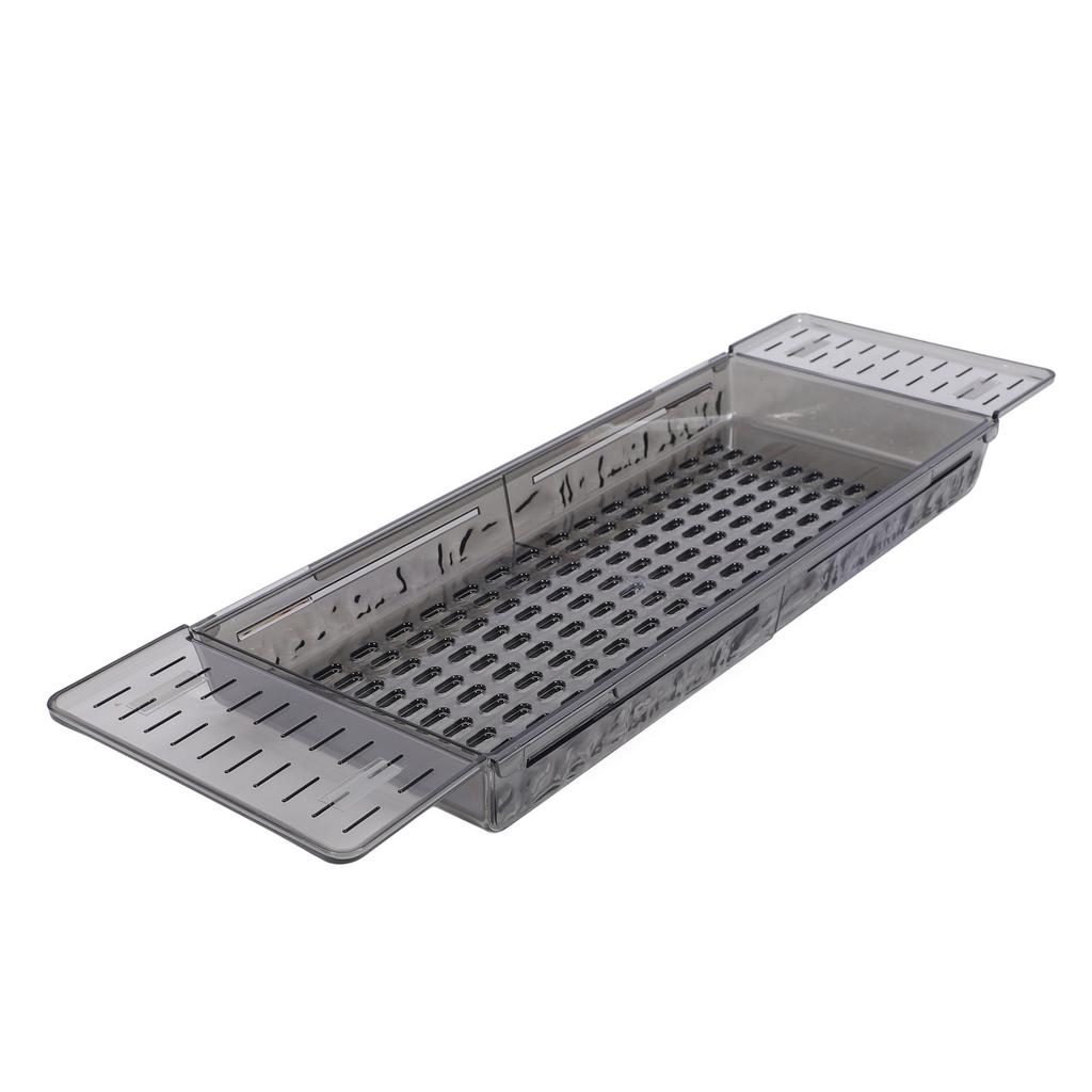 Bathtub Tray Multifunctional Drain Bath Shelf PET Retractable Bathtub Storage Rack for Bathroom