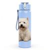1PC Westie White Terrier 750ml Color Plastic Sports Water Bottle Leakproof Flip Straw Lid Suitable for Sports Office Home Use
