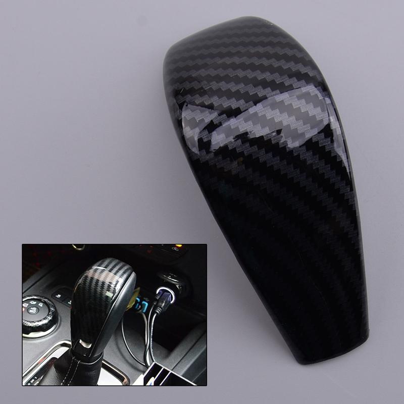 Car Gear Shift Knob Decoration Cover Trim Fit for Ford Ranger 2015 2016 2017 2018 Carbon Fiber Style ABS