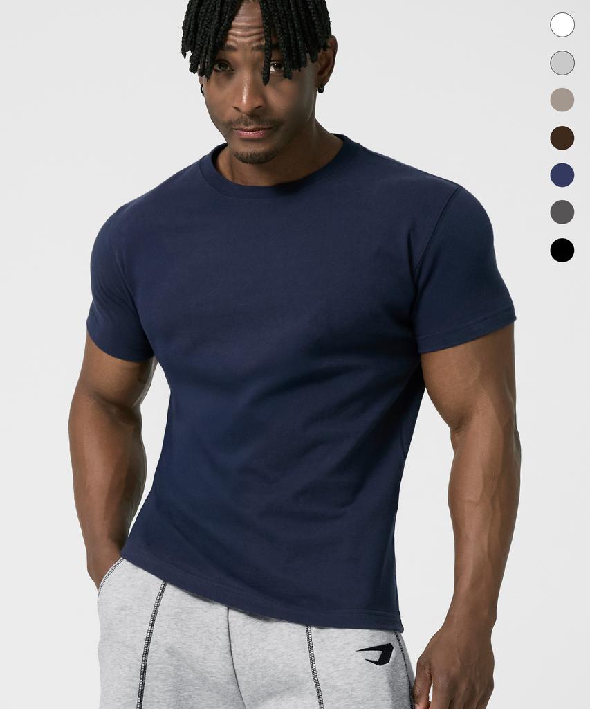 DRIX Pure Cotton Muscle Fit Half Sleeve_7Color (E Type)