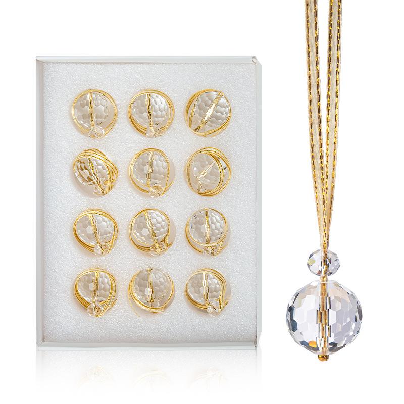 Christmas Ornaments Glass Symphony Crystal Pendant Diy Christmas Tree Decoration Pendant Decorative Ball Glazed Beads