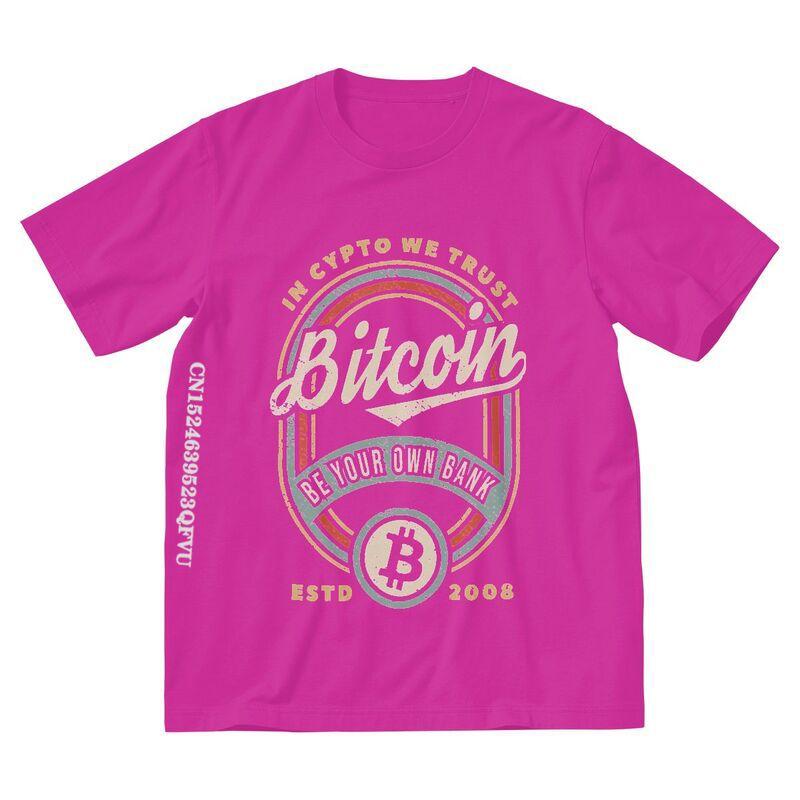 Vintage Bitcoin In Crypto We Trust T Shirt Men Men Fashion T Shirts Emo Clothes BTC Tshirts Gothic Anime Clothes Alternative