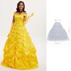 Beautiful woman and beast belle princess dress cosplay long dress suit women