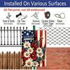 2D Flat Decorative 8×12 Inch Aluminum Plaque Metal Sign | God Bless America Patriotic Floral Design; Ideal for Patriotic Home & Outdoor Wall Decor