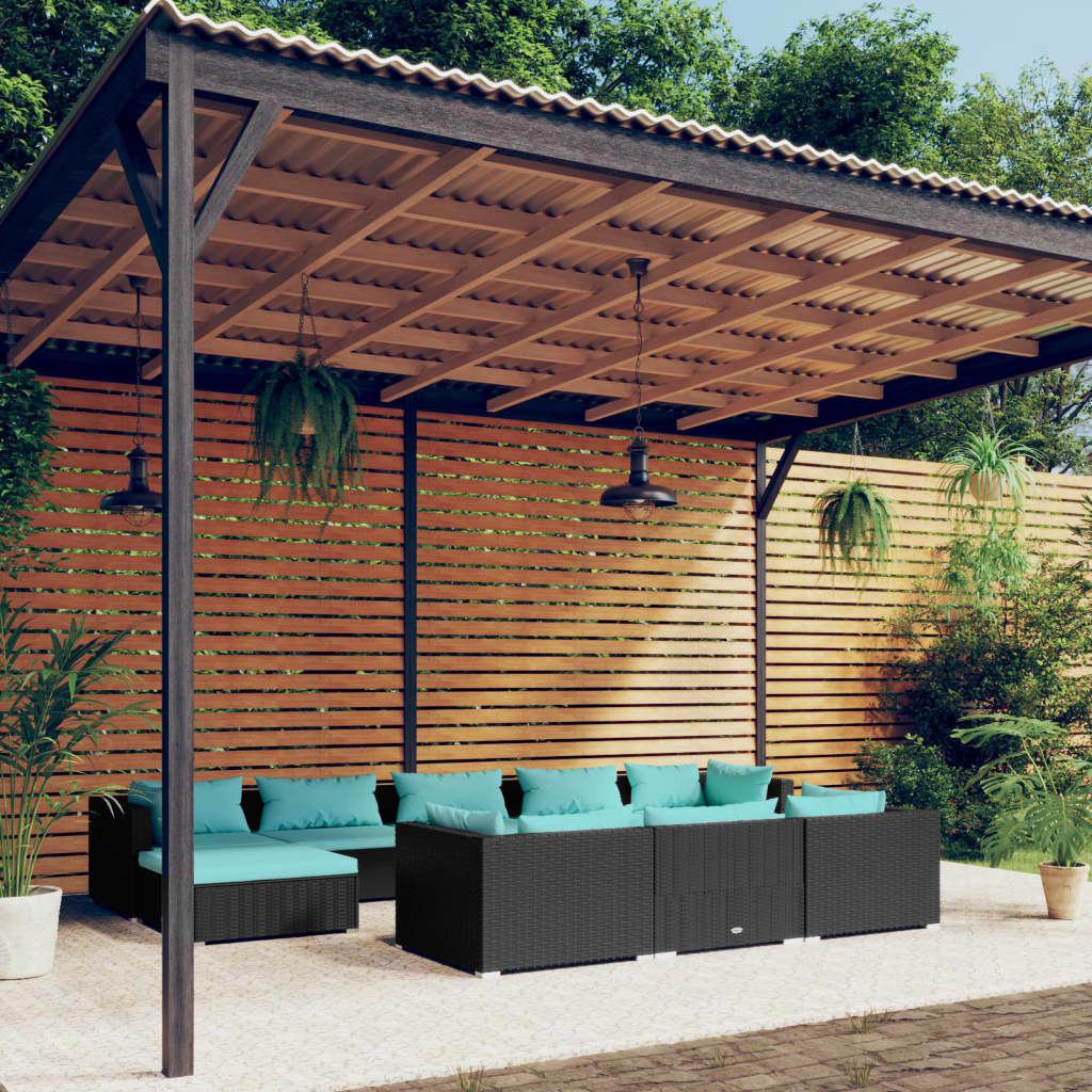 Vidaxl 10-Cz. Garten-Sitzgruppe, Mit Kissen, PE-Rattan