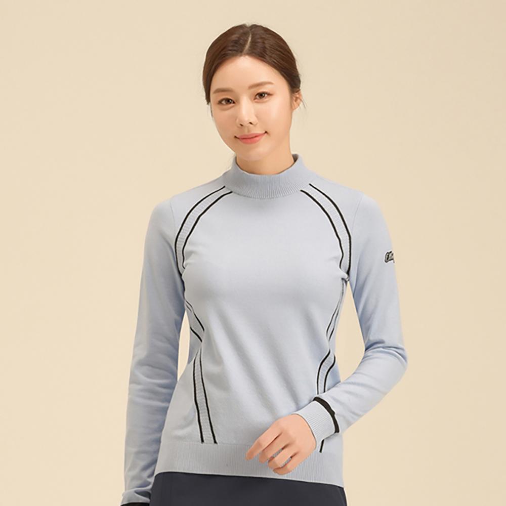 ELLE GOLF Women'S Mock Neck Sweater T-Shirt_6H23451