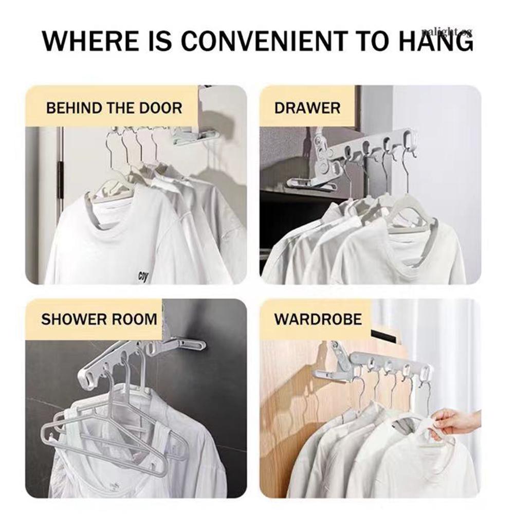 1 buc Umeraș pentru haine pliabil cu cinci găuri Umeraș portabil de călătorie Suport pentru uscare Umeraș pliabil pentru haine