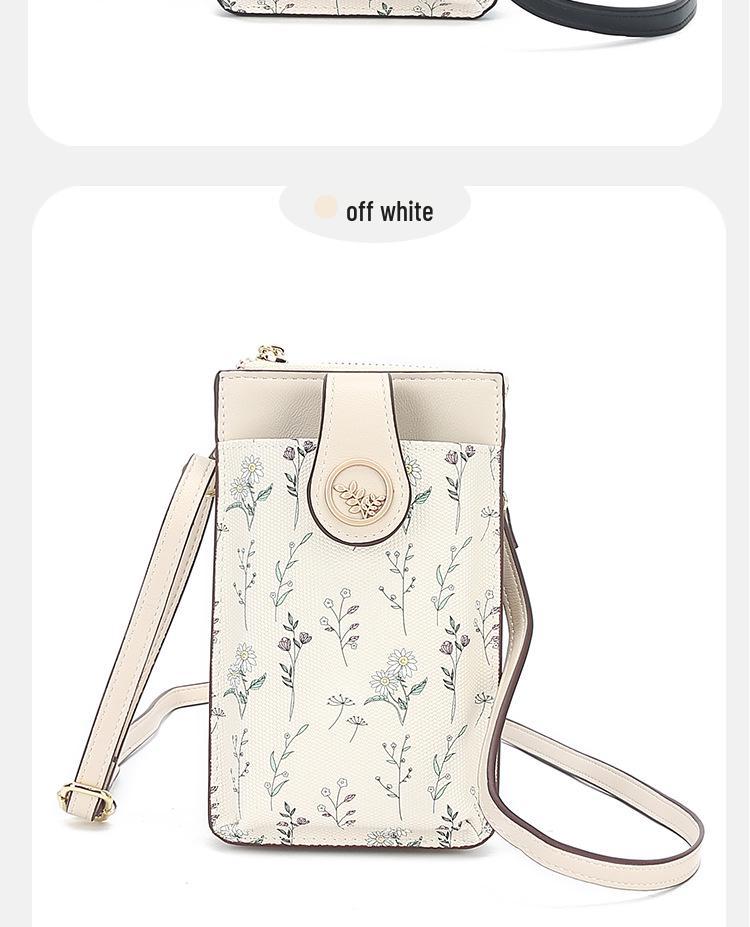 New Women's Stylish Coin Purse & Phone Bag: Summer Shoulder and Crossbody Messenger with Sweet Print