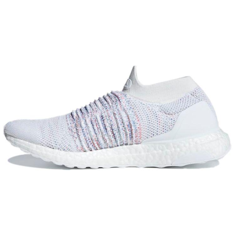 

Adidas Белые многоцветные мужские кроссовки UltraBoost без шнурков, обувь — белый Active-Red Active-Green B37686