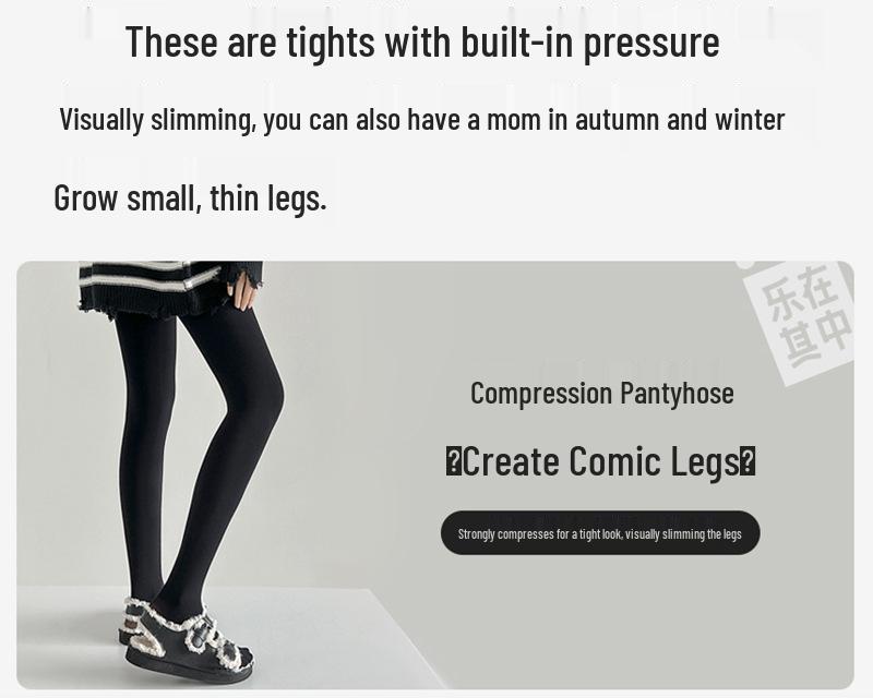 Jesienno-zimowe czarne wyszczuplające nylonowe legginsy aksamitne z kontrolą brzucha