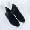 Men's Leather Boots 46 Large Size New High-top Leather Shoes Fashion Men's Matte Chelsea Short Boots