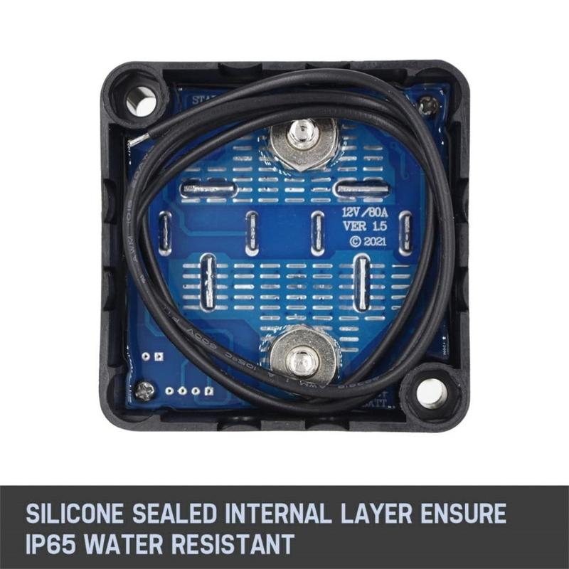 Professional 12V 140A Double Battery Isolator Kit Waterproof Voltage Sensitive Relays For ATV UTV Marine Applications