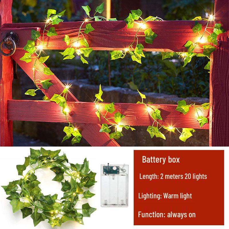 

Солнечные ротанговые гирлянды в виде листьев для уличного декора