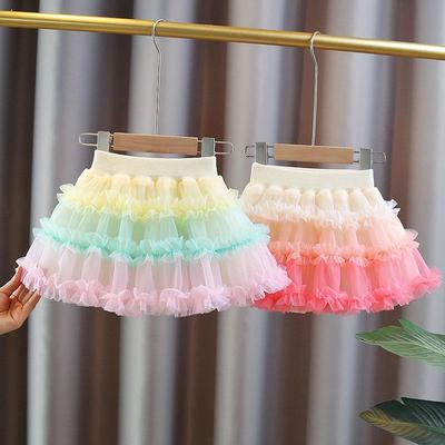 Girls' Half Length Skirt Summer New Style Girls' Tutu Skirt Children's Puff Yarn Skirt Baby Princess Short Skirt