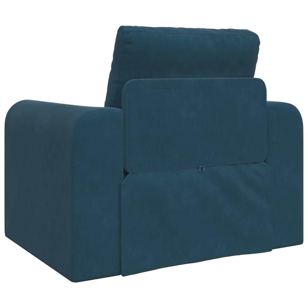 Blue Sleeper Sofa 98 x 71 x 83 cm Velvet