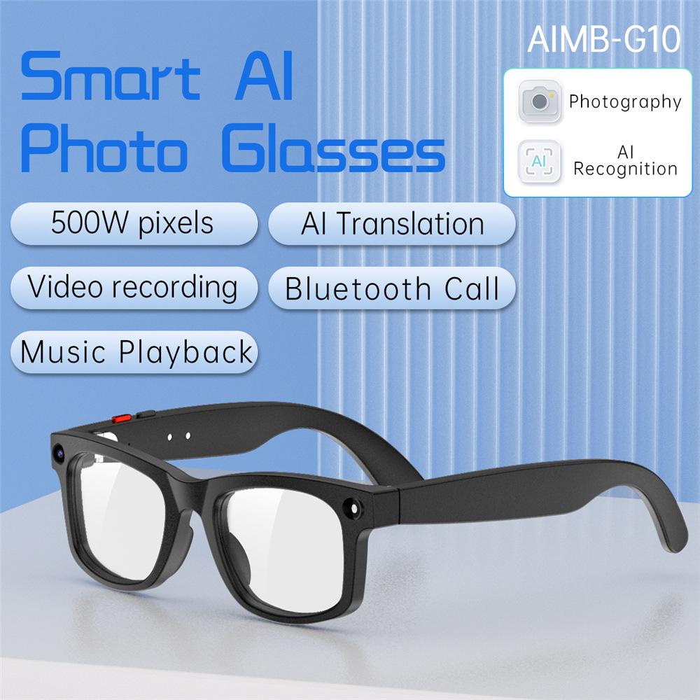 S2 Max smart glasses, AI translation, 500W pixel, camera and video recording, Bluetooth calling, music conversation translation