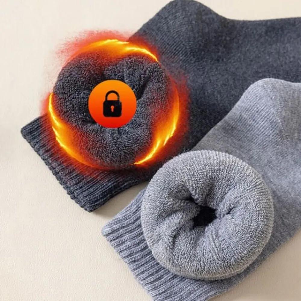 Men s Fleece-lined Socks 10-Pack Set Thermal Mid-calf Socks Outdoor Work