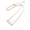 Les Trésors De Lily [N2532] - Gold Plated Necklace 'Amour' Rose Gold - 20x5 Mm