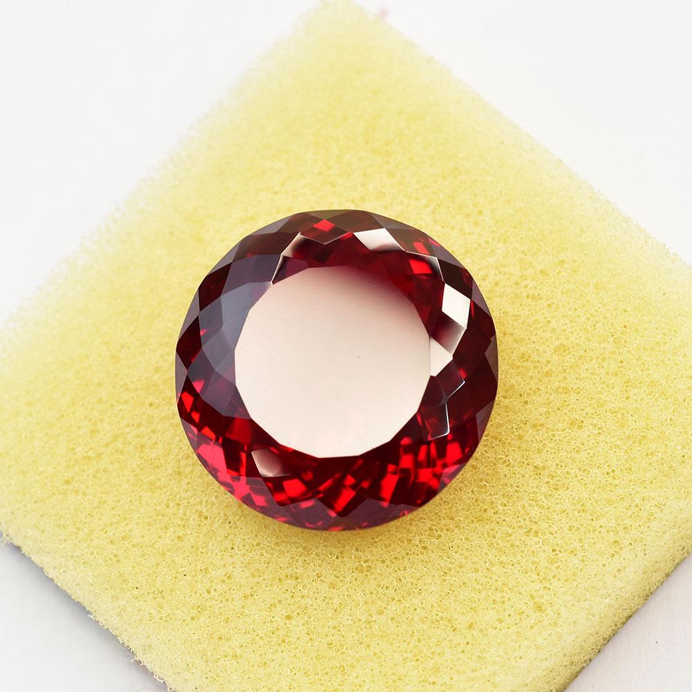 Natural Red Ruby Loose Gemstone Round Cut 56.15 Ct for Jewelry Making for Jewelry Making and Crafts