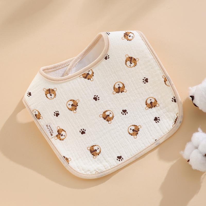 Vattentät Kreppbomull Petal Haklapp för Bebisar - Höst/Vinter Tecknad Design