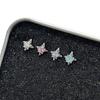 4Pcs Vintage Crystal Zircon Wing Earrings Stud Women Luxury Shiny Angel Wings Cross Silver Color Earrings Studs Couples