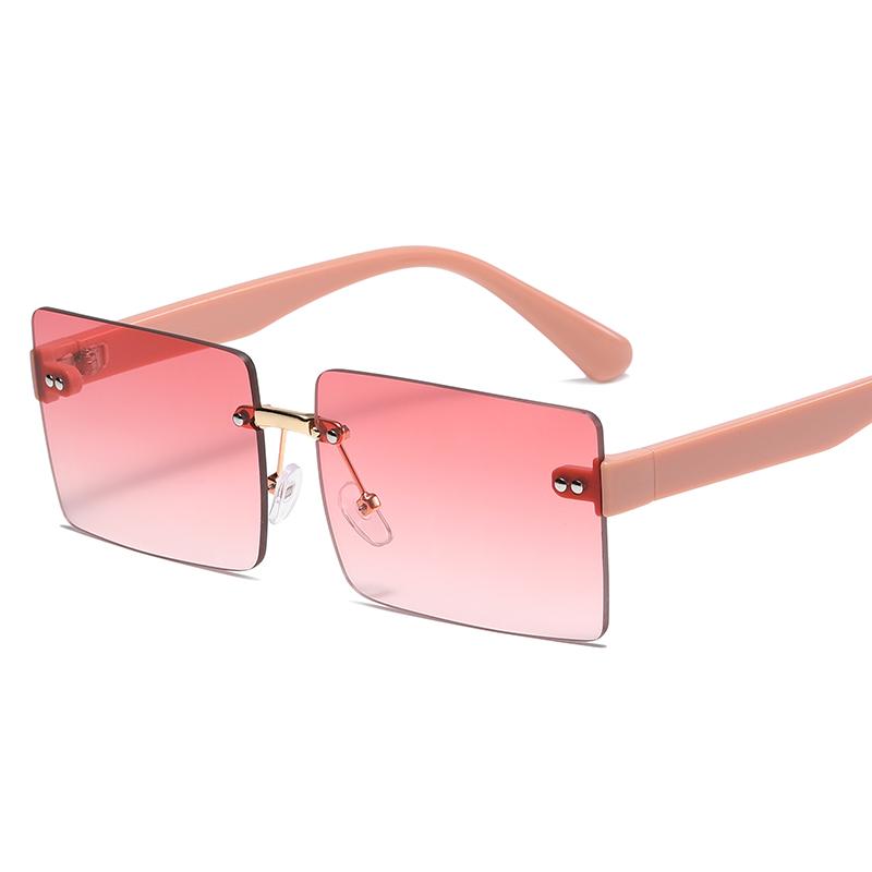 

Винтажные модные женские солнцезащитные очки люксовый брендовый дизайн отделка солнцезащитные зеркала мужские квадратные градиентные солнцезащитные очки женские трендовые Uv400 black розовый