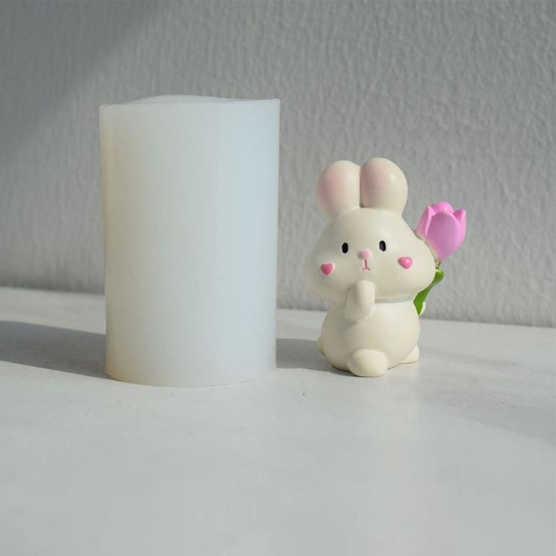 Cartoon Rabbit Chocolate Silicones Molds Cute Rabbit Fondant Decors Molds for DIY Decoration Making Soap Candle