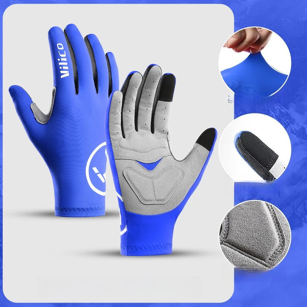 Vilico Full Finger Cycling Gloves Men Women Touch Screen Shockproof MTB Road Bike Sports Gloves
