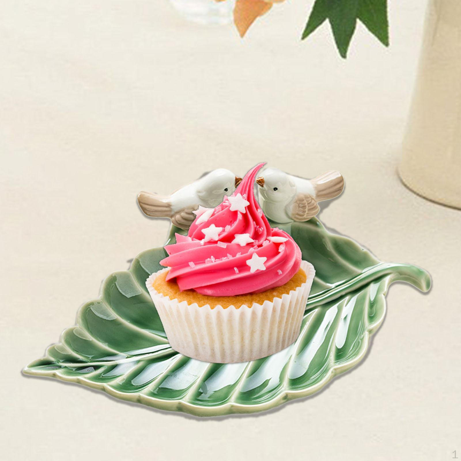 

Поднос для безделушек в виде листьев со статуей птицы, тарелка для закусок, ожерелье, держатель для ключей для декора комнаты зелёный