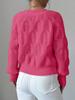 Long,sleeved Bow,tie Knit Cardigan Jacket