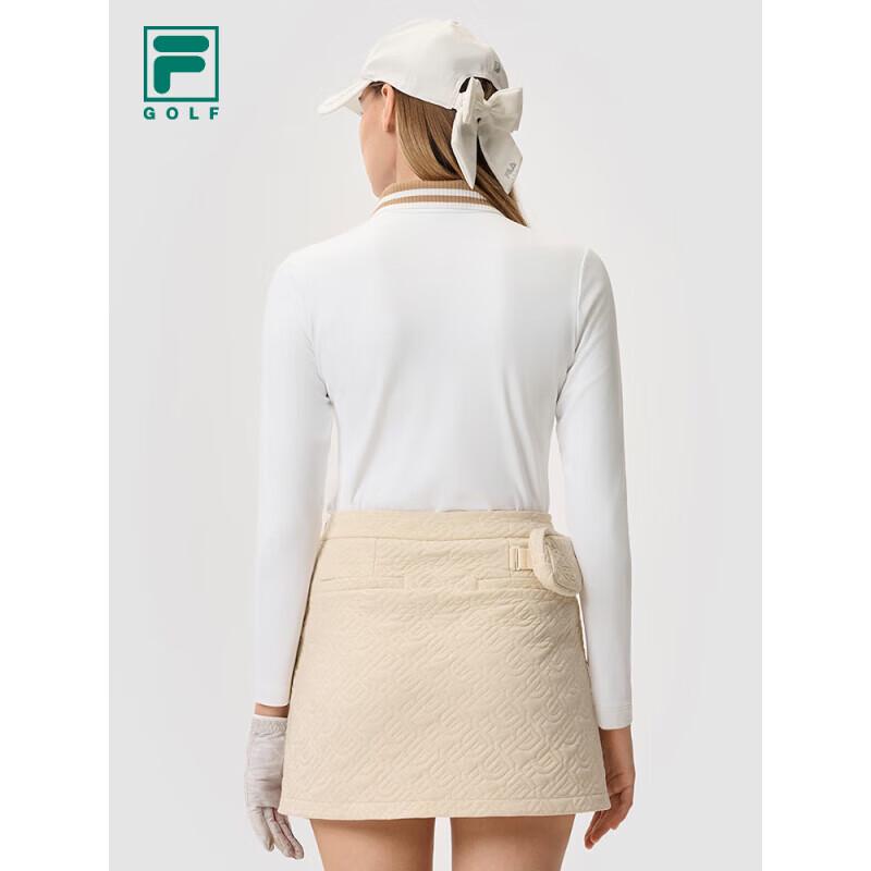 Fila Women's Knitted Long-Sleeve Golf Polo Shirt