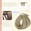 Extensiones de Cabello Cinta Doble Cara Invisible Cabello Chino Remy Rubio Dorado/Miel Liso Suave Sedoso