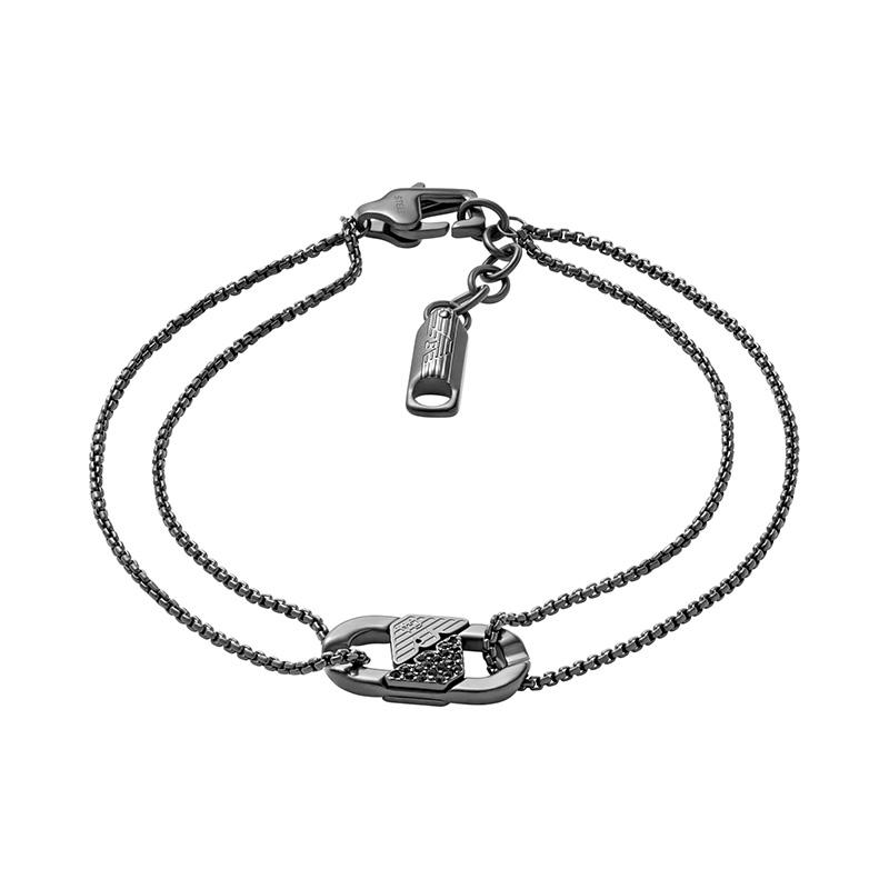 

Emporio Armani Love Series Interlocking Bracelet Men bracelets Black EGS3173001 Basic Packaging-Box