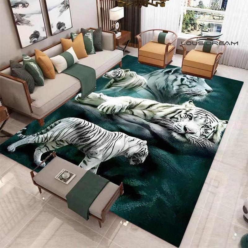 3D Tiger Printed Carpet Fashion Yoga Mat Photography Prop Room Decor  Area Rug  Carpets for Living Room
