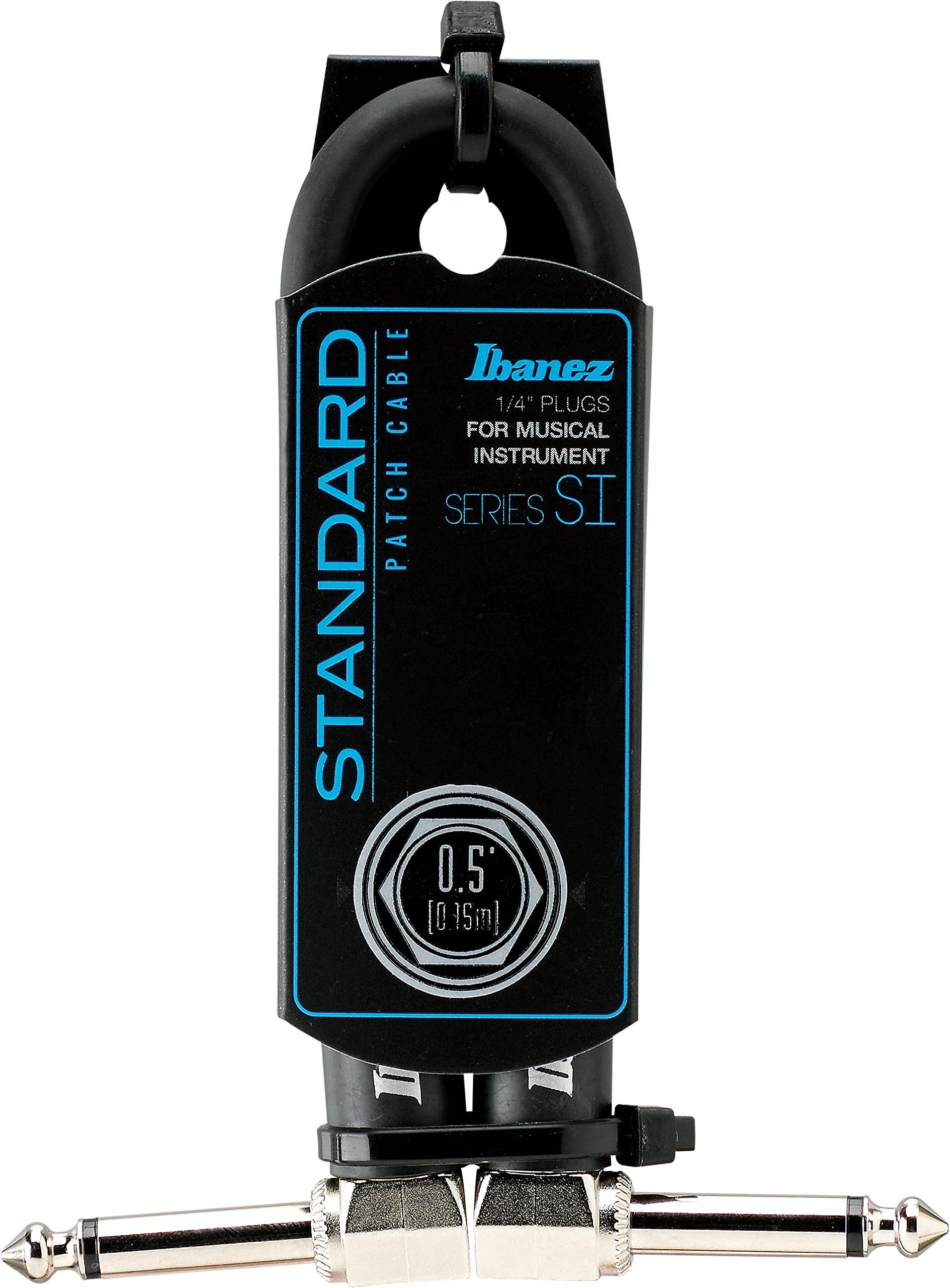 

Ibanez SI05P Standard Patch to Plug Guitar/Bass Cable, 0.5ft (0.15m), L-Shaped L-Shaped