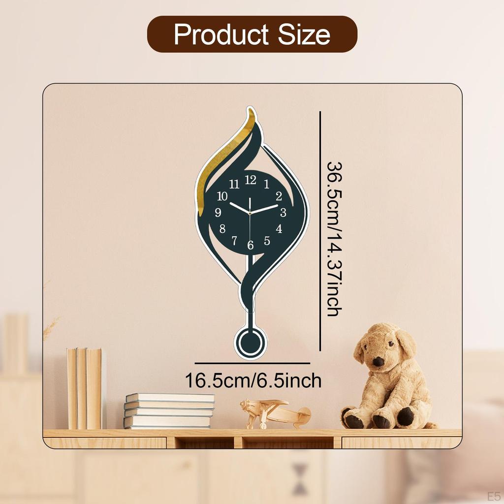 Analog Wall Clock with Arabic Numbers for Living Room, Suitable Study And Bathroom