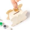Butterfly Wooden Piggy Bank To Paint with 1 Brush 6 Pots of Paint