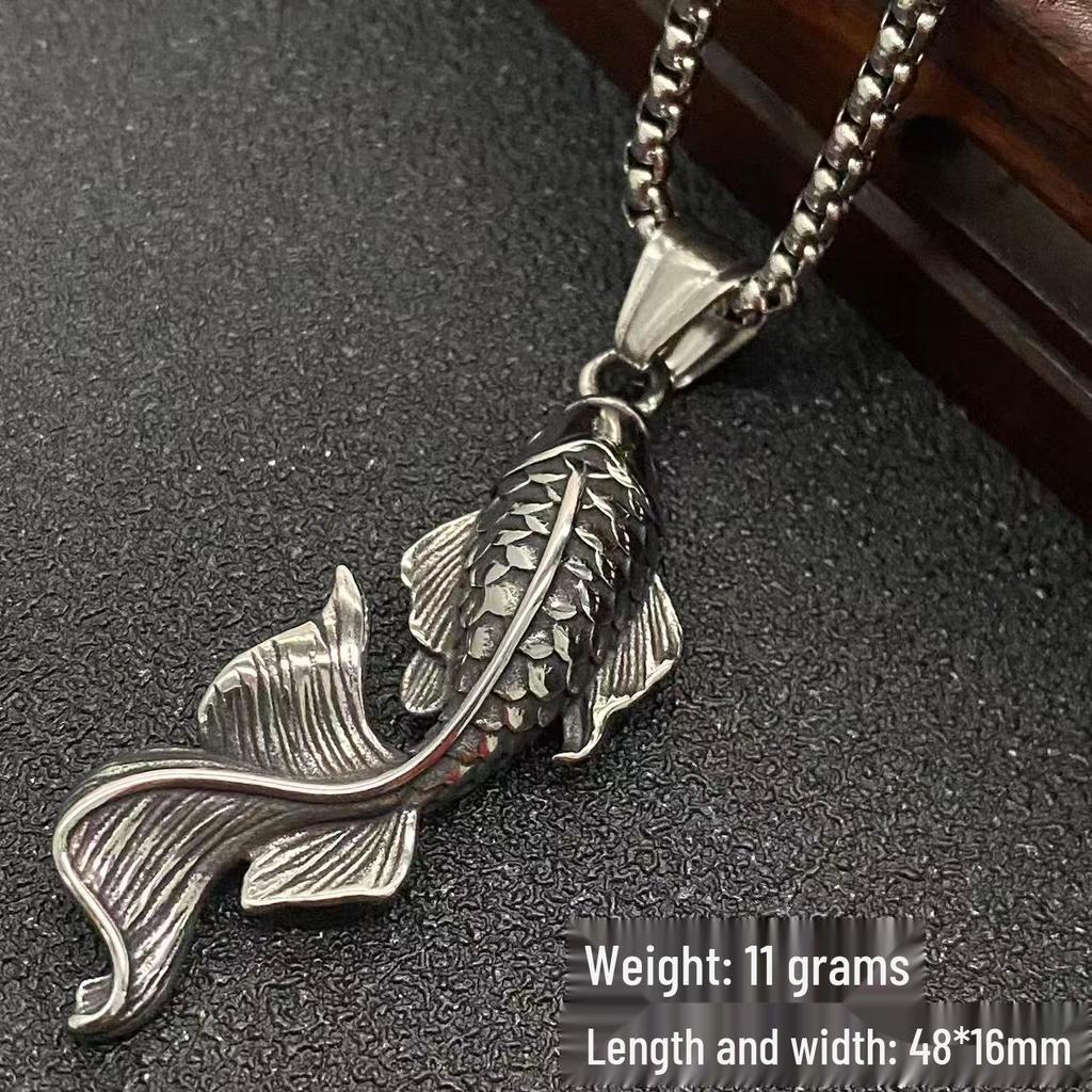 Retro Chinese Style Old Style Goldfish Koi Necklace for Women
