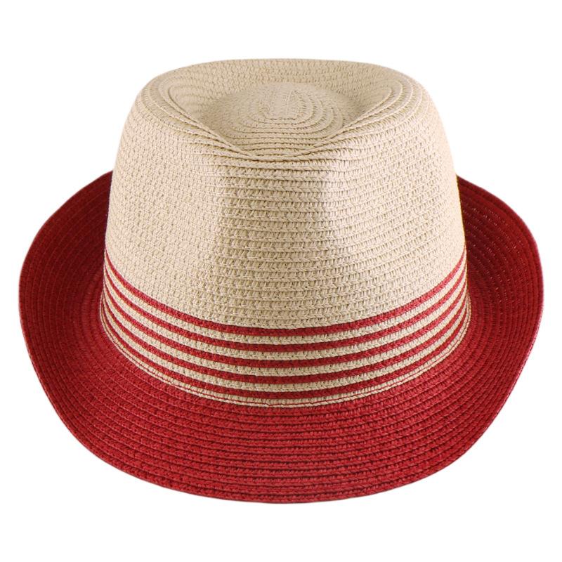 Independent Station Adjustable Short Brim Color Sunshade Summer Straw Hat Top Hat Beach Hat