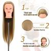 Flecht- und Styling-Mannequinkopf mit gerader Ponyfrisur – Permierbar, Färbbar und Ideal für Friseur- und Schnittübungen