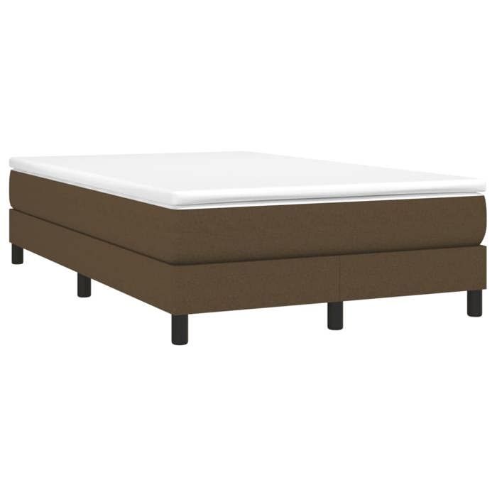 Maison Exclusive - Sommier à lattes de lit et matelas marron foncé 120x190cm tissu