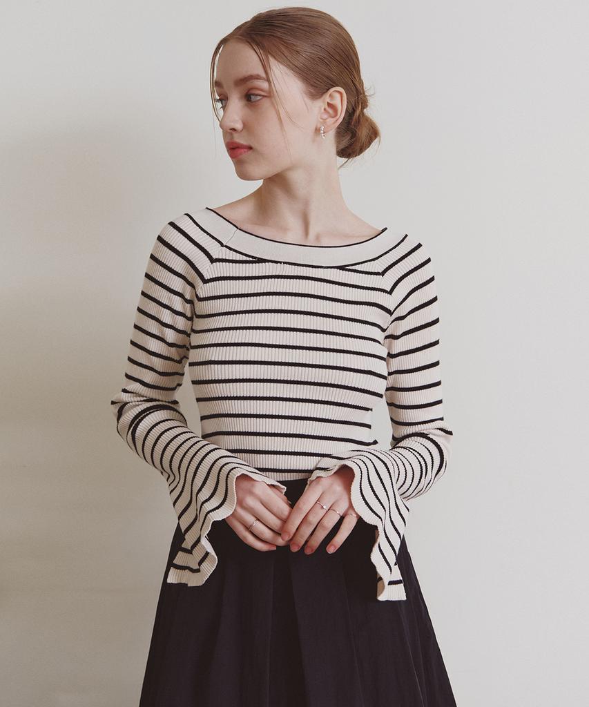 ZEROSTREET Ballerina Sweater / Striped Ivory