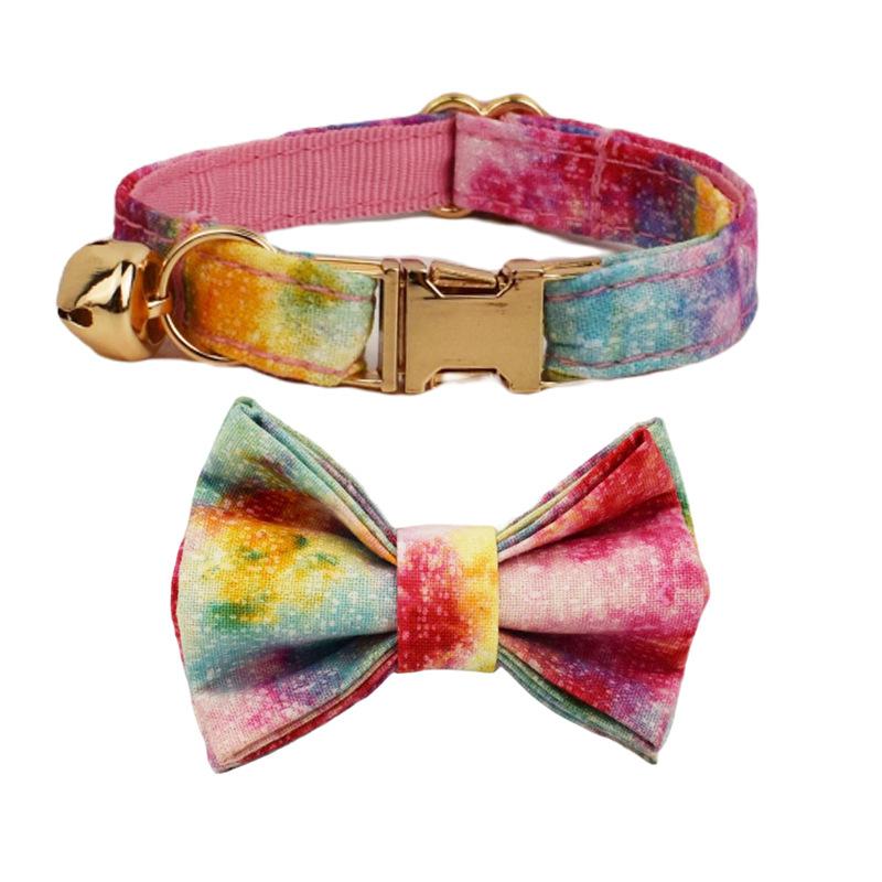 Plaid Bow Tie Pet Collar
